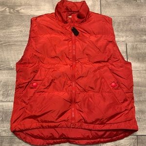 Vtg Eddie Bauer Red Goose Down Puffer Mens Backpacking Hiking Vest Jacket Medium